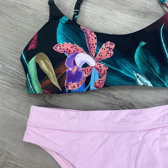 ☀️HURLEY☀️BILLABONG☀️ORCHID SNACK ADJ SCP SOL SEARCHER MAUI RIDER BIKINI SET - Picture 7 of 14
